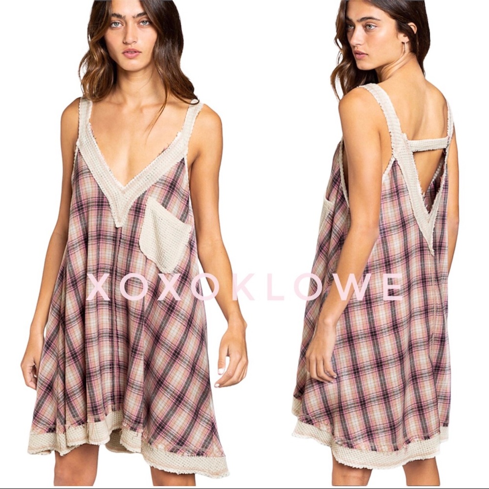 POL Retro Plaid Sleeveless Relaxed Fit Sundress - Picture 2 of 10